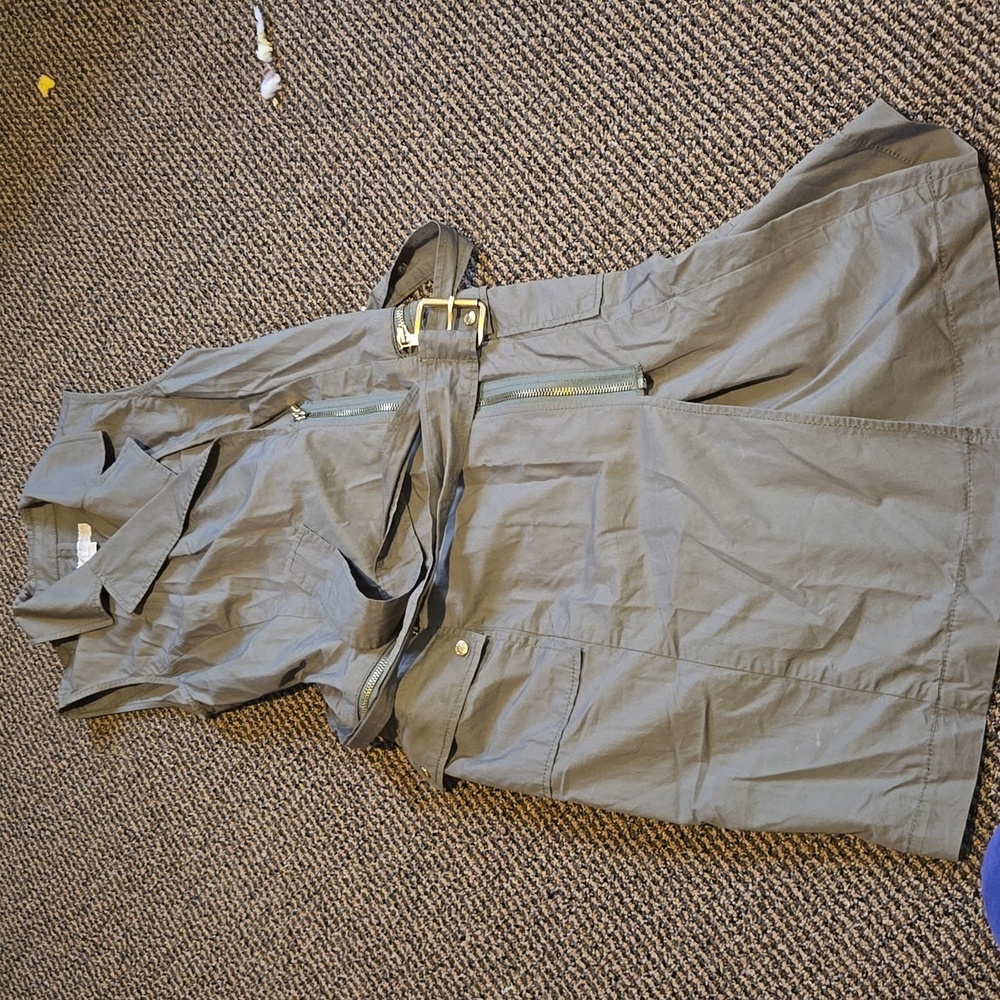 Michael Michael kohrs army green sleeveless belted dress y2k vintage